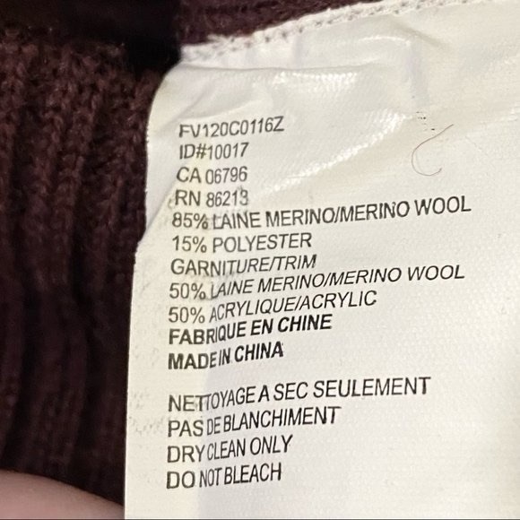 Tristan Merino Wool Burgundy Bomber Jacket - Picture 8 of 8